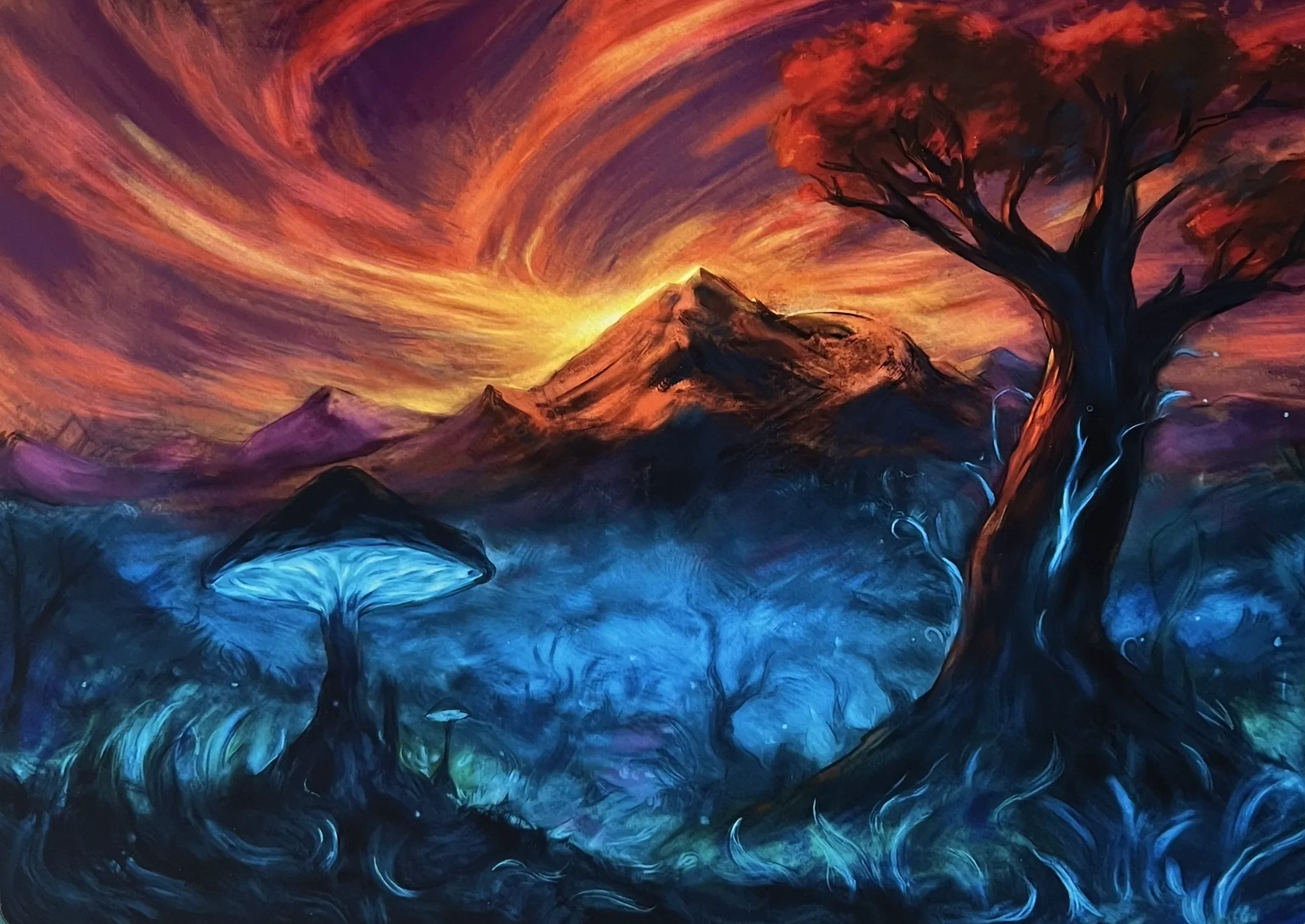 Asleep in a Field of Blue