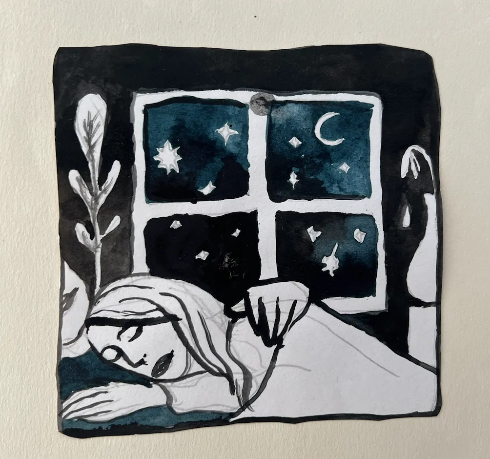 Asleep in a Field of Blue