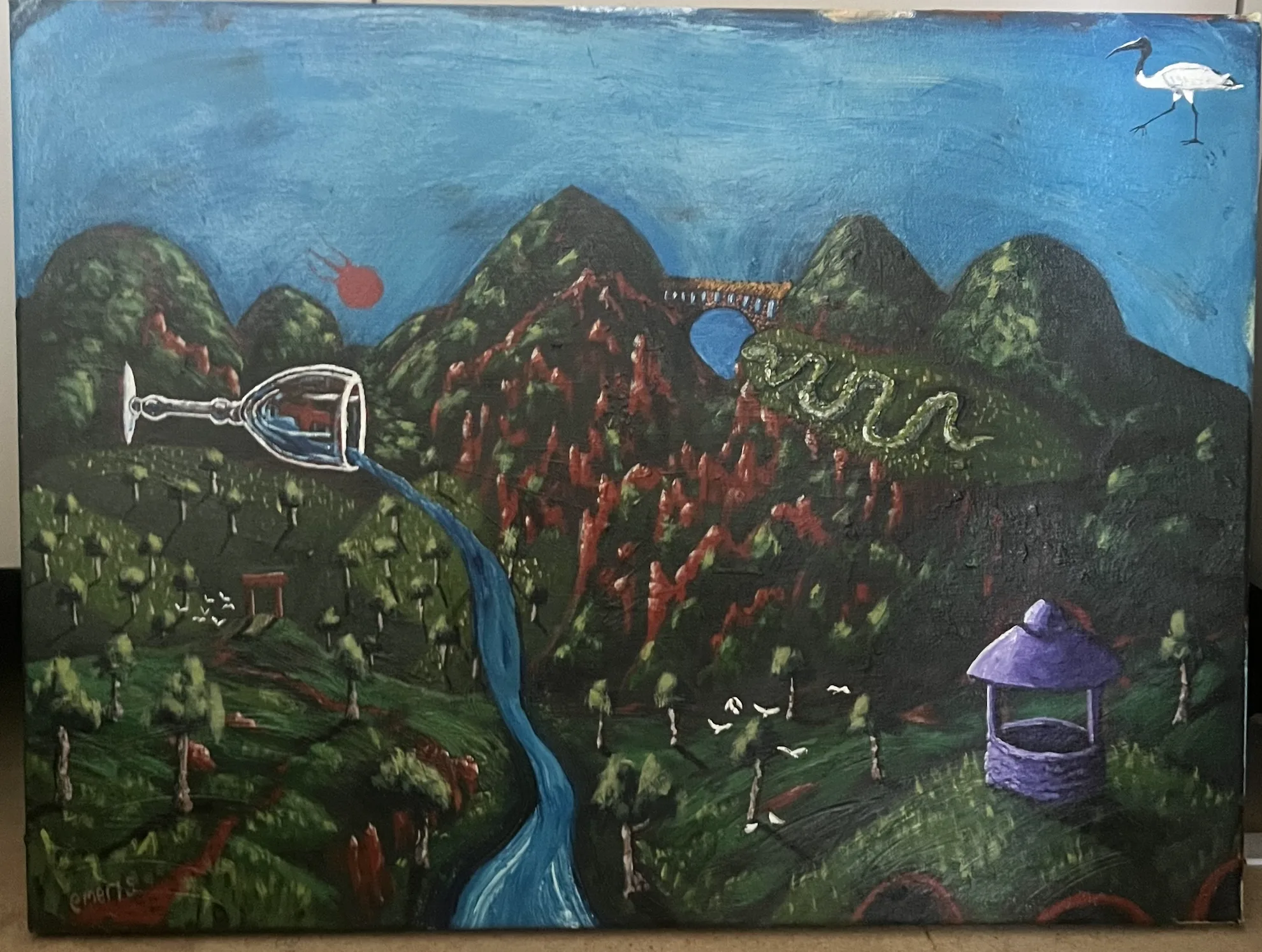 Asleep in a Field of Blue