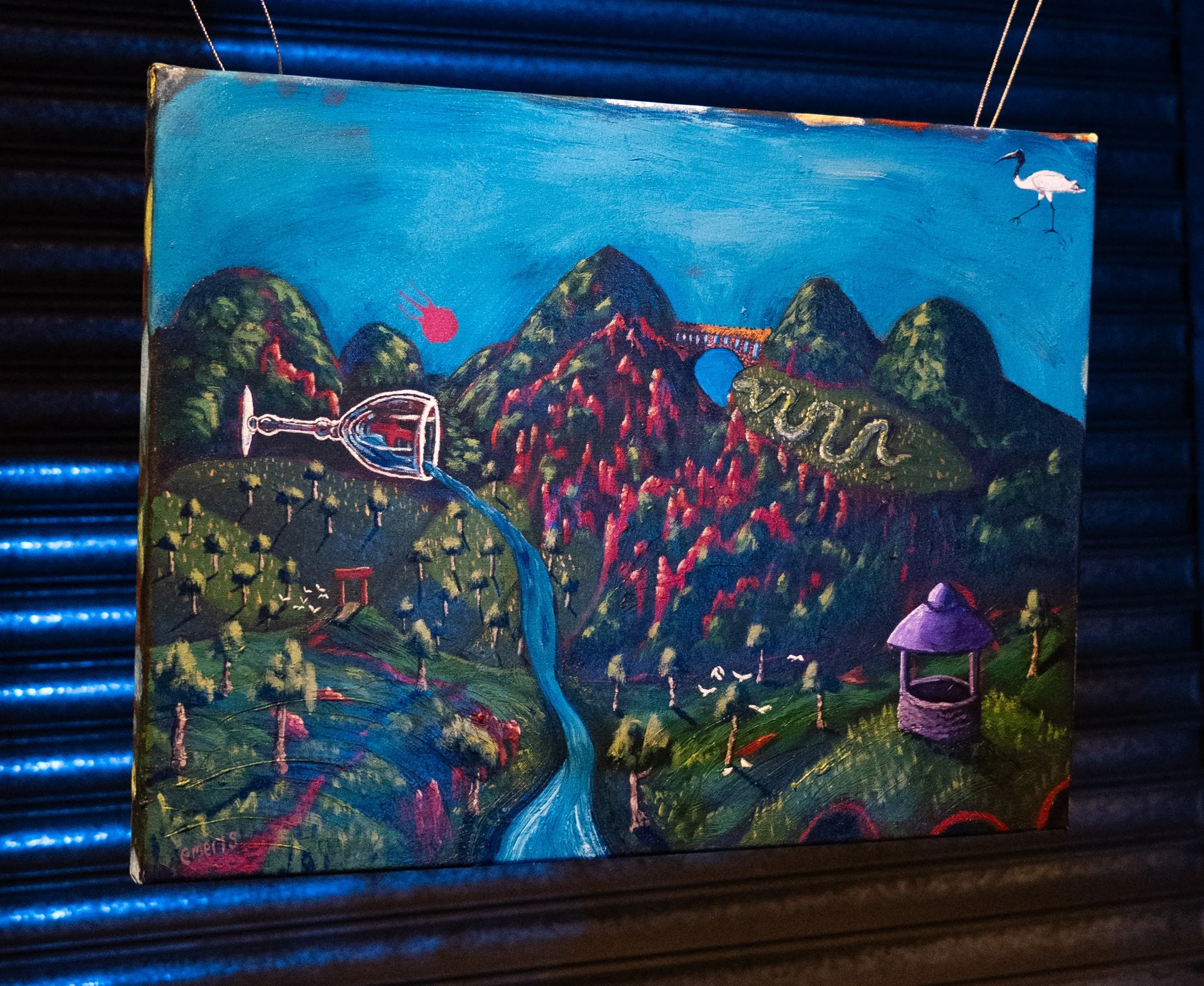 Installation shot of Nelson Morgan-August artwork